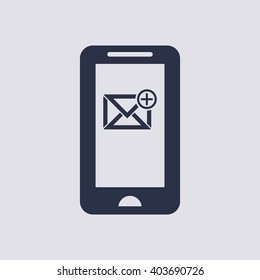 email  icon,  isolated. Flat  design.