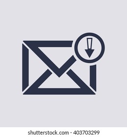 email  icon,  isolated. Flat  design.