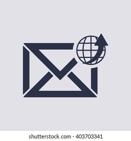 email  icon,  isolated. Flat  design.