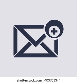 email  icon,  isolated. Flat  design.