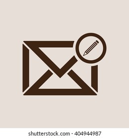 email  icon,  isolated. Flat  design.