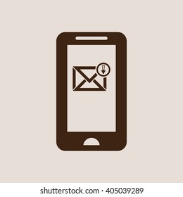 email  icon,  isolated. Flat  design.