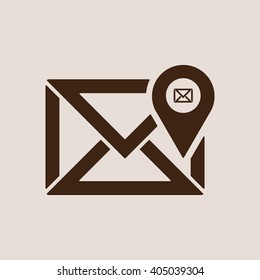 email  icon,  isolated. Flat  design.