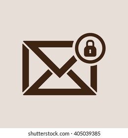email  icon,  isolated. Flat  design.