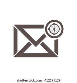 email  icon,  isolated. Flat  design.
