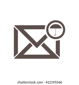 email  icon,  isolated. Flat  design.