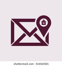 email  icon,  isolated. Flat  design.