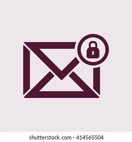 email  icon,  isolated. Flat  design.