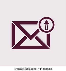 email  icon,  isolated. Flat  design.