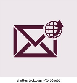 email  icon,  isolated. Flat  design.