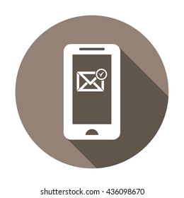 email  icon,  isolated. Flat  design.