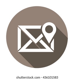 email  icon,  isolated. Flat  design.