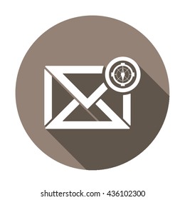 email  icon,  isolated. Flat  design.