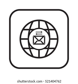email   icon, isolated. Flat  design. 