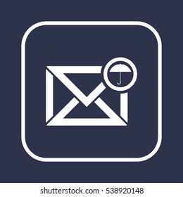email  icon, isolated. Flat design. 