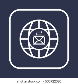 email   icon, isolated. Flat  design. 