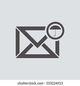 email  icon, isolated. Flat design. 