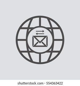 email   icon, isolated. Flat  design. 