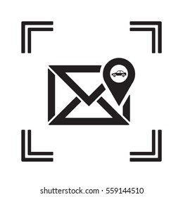 email  icon, isolated. Flat design. 