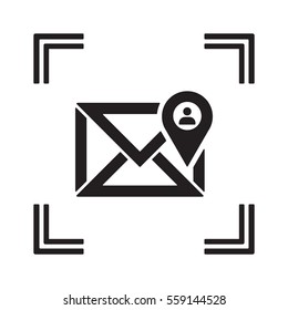 email  icon, isolated. Flat design. 