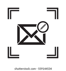 email  icon, isolated. Flat design. 