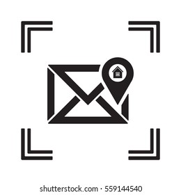 email  icon, isolated. Flat design. 