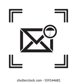 email  icon, isolated. Flat design. 