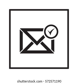 email  icon, isolated. Flat design. 
