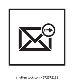 email  icon, isolated. Flat design. 