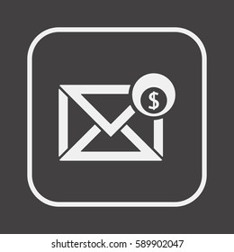 email  icon, isolated. Flat design. 