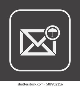 email  icon, isolated. Flat design. 