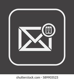 email  icon, isolated. Flat design. 