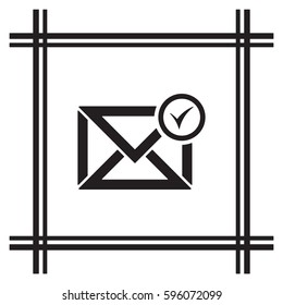 email  icon, isolated. Flat design. 