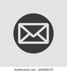 E-Mail-Symbol einzeln auf Flachstil.  Vektorgrafik.