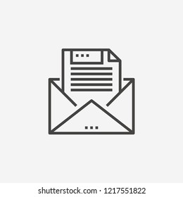 Email icon isolated on background. Letter symbol modern, simple, vector, icon for website design, mobile app, ui. Vector Illustration
