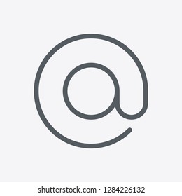 At e-mail icon isolated on background. Mail symbol modern, simple, vector, icon for website design, mobile app, ui. Vector Illustration