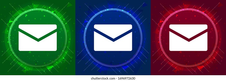 Icono de correo electrónico aislado en un diseño moderno elegante botones abstracto ilustración de conjunto