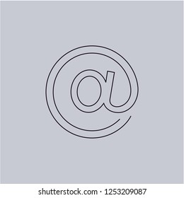 Email icon isolated on grey background.Premium symbol for website design, mobile application, logo, ui.Vector illustration. Eps10