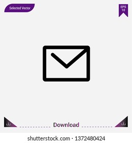 Email icon isolated on grey background.Premium symbol for website design, mobile application, logo, ui.Modern, simple, isolated, flat best quality icon for web site designs or mobile apps.