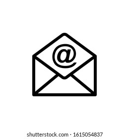 Email icon isolated on white background. Vector illustration. EPS10.