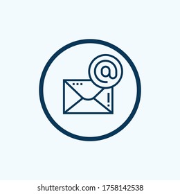Email icon isolated on white background. Email icon in trendy design style. Email vector icon modern and simple flat symbol for web site, mobile, logo, app, UI. Email icon vector illustration,