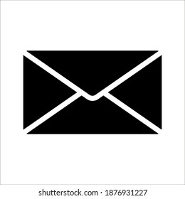 email icon isolated on white background. Open envelope pictogram. color editable