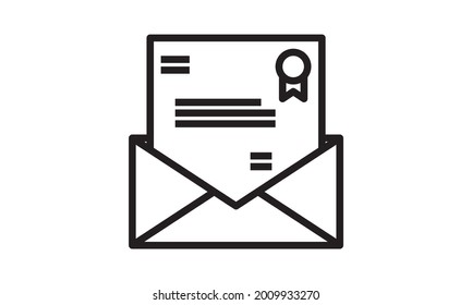 Email icon isolated on white background. Email icon in trendy design style.