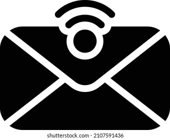 Icono de correo electrónico aislado en fondo blanco. Ilustración vectorial. Eps10. Icono de vector para el diseño y aplicación de sitios web