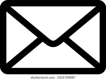 El icono de correo electrónico aislado sobre fondo blanco