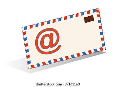 Email icon isolated on white