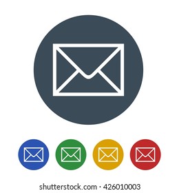 icono de correo electrónico aislado en el fondo blanco.icono de ilustración vectorial.
