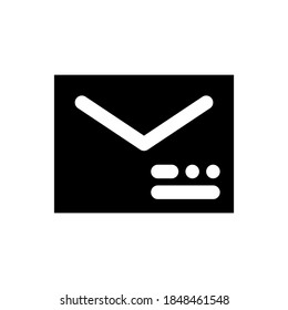 email icon isolated sign symbol vector illustration - with style glyph icons