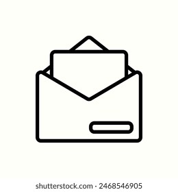 icono de correo electrónico, icono de línea de interfaz de usuario aislada para el proyecto