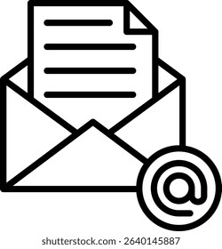 Email Icon Line Vector Illustration